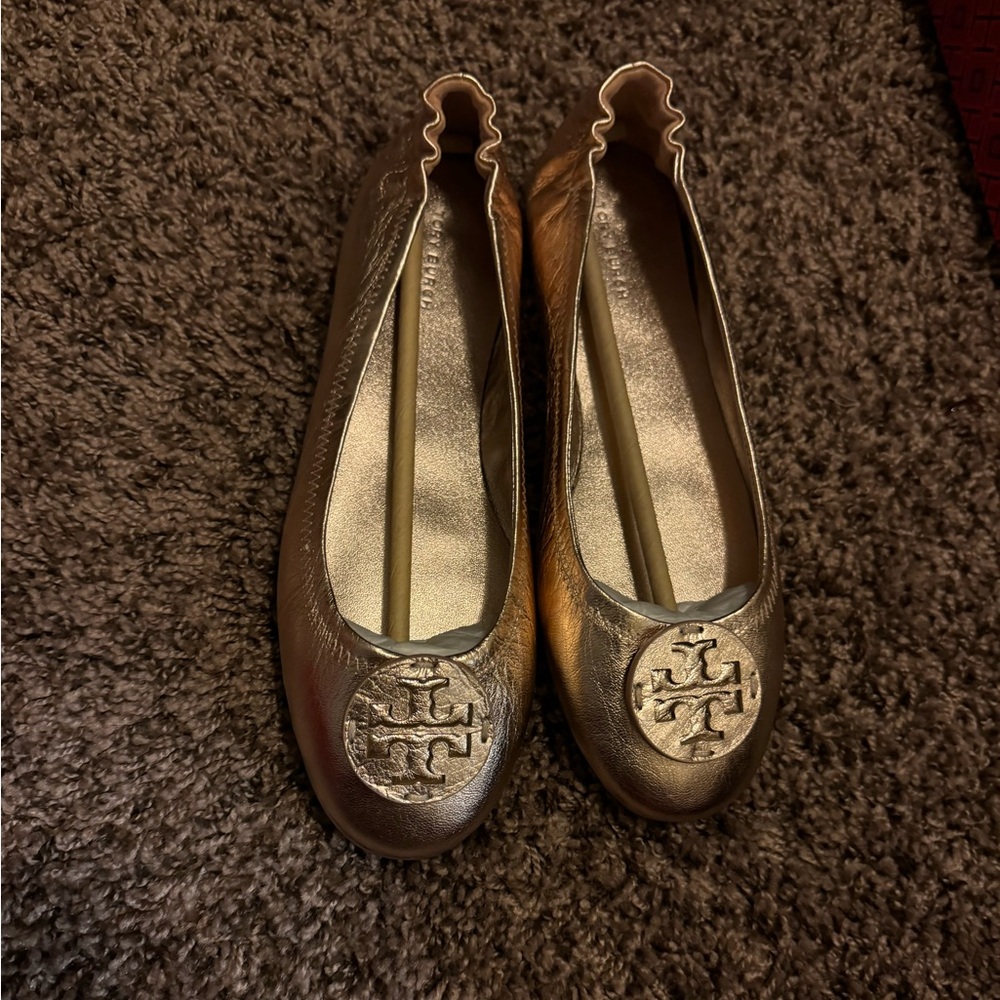 Rose Gold Tory Burch flats